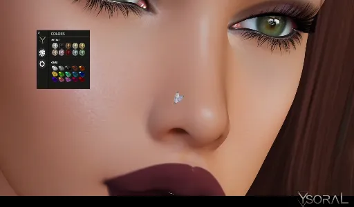 .: Nose Piercing Diamond Heart :.